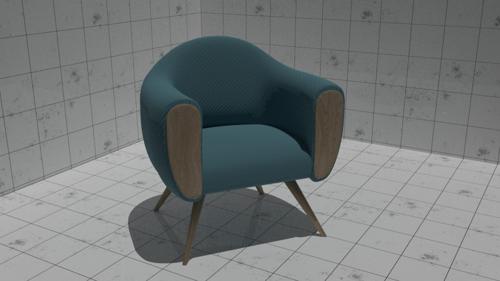 Chair with tile floor / Cadeira com um piso de azulejo preview image